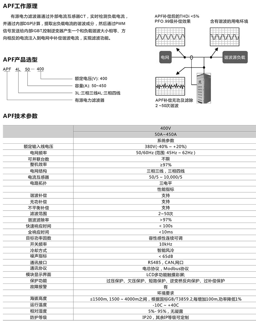 APF有源電力濾波柜產(chǎn)品簡(jiǎn)介